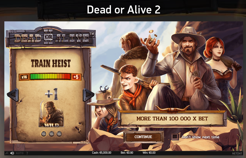 dead or alive slot